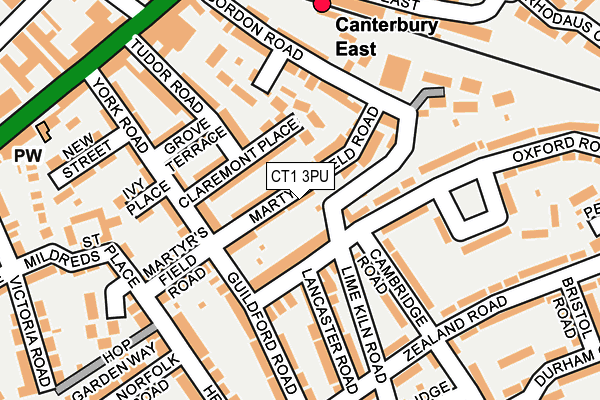 CT1 3PU map - OS OpenMap – Local (Ordnance Survey)