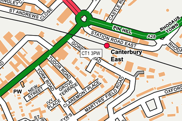 CT1 3PW map - OS OpenMap – Local (Ordnance Survey)