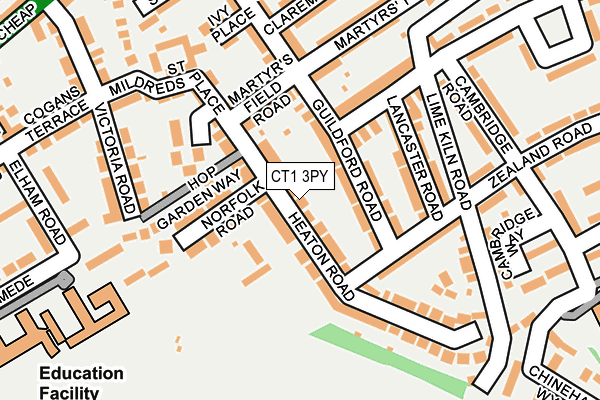 CT1 3PY map - OS OpenMap – Local (Ordnance Survey)