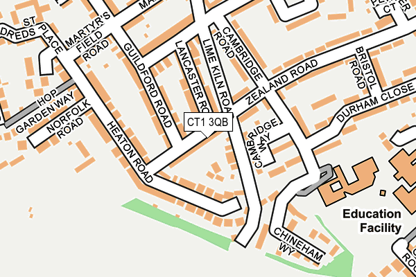 CT1 3QB map - OS OpenMap – Local (Ordnance Survey)