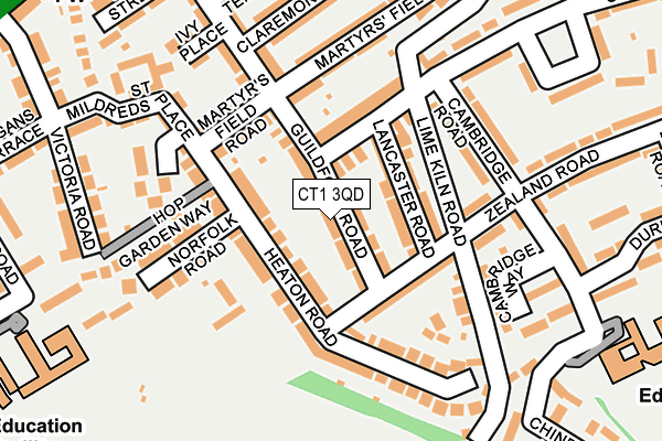 CT1 3QD map - OS OpenMap – Local (Ordnance Survey)