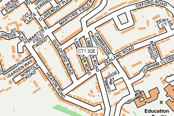 CT1 3QE map - OS OpenMap – Local (Ordnance Survey)