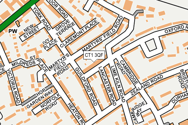 CT1 3QF map - OS OpenMap – Local (Ordnance Survey)