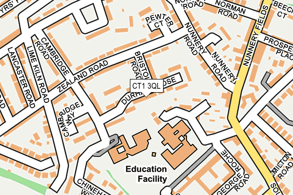 CT1 3QL map - OS OpenMap – Local (Ordnance Survey)