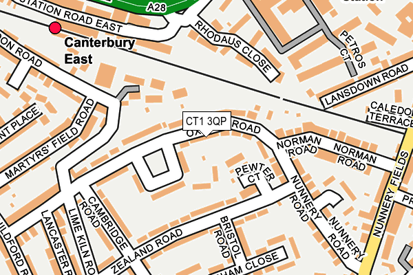 CT1 3QP map - OS OpenMap – Local (Ordnance Survey)