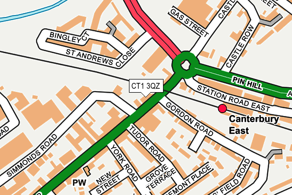 CT1 3QZ map - OS OpenMap – Local (Ordnance Survey)