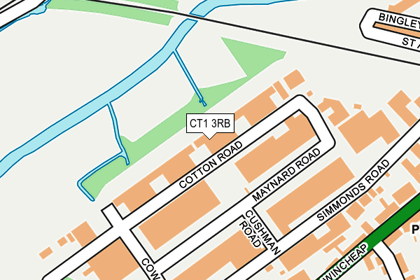 CT1 3RB map - OS OpenMap – Local (Ordnance Survey)