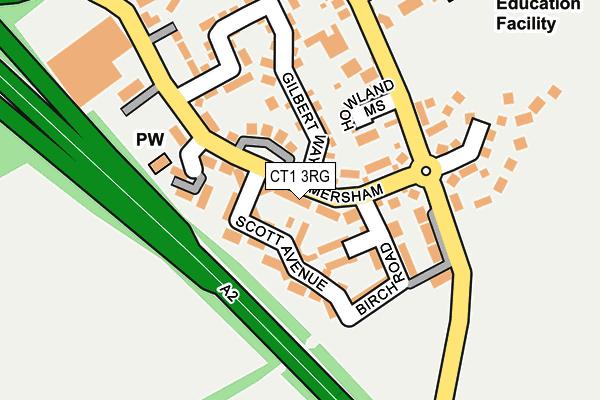 CT1 3RG map - OS OpenMap – Local (Ordnance Survey)