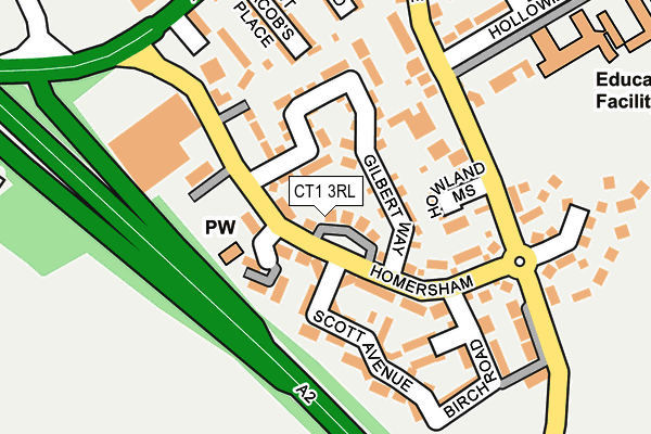 CT1 3RL map - OS OpenMap – Local (Ordnance Survey)