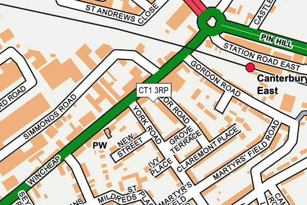 CT1 3RP map - OS OpenMap – Local (Ordnance Survey)