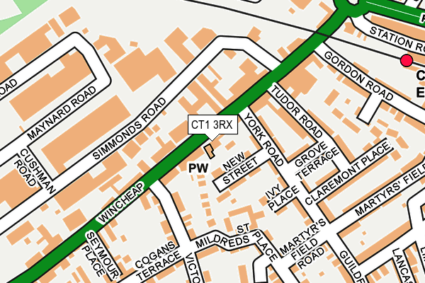 CT1 3RX map - OS OpenMap – Local (Ordnance Survey)