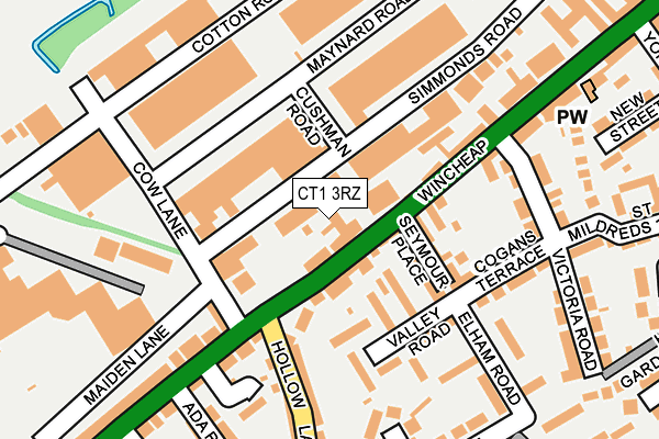 CT1 3RZ map - OS OpenMap – Local (Ordnance Survey)