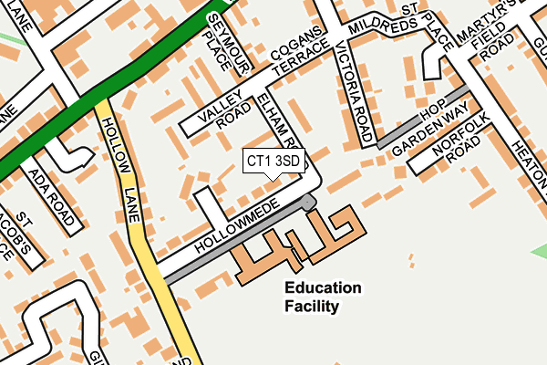 CT1 3SD map - OS OpenMap – Local (Ordnance Survey)