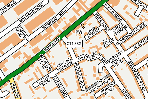 CT1 3SG map - OS OpenMap – Local (Ordnance Survey)