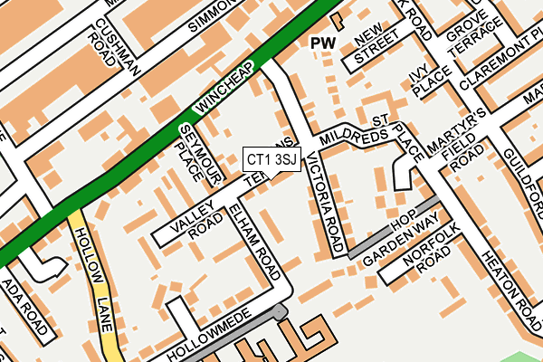 CT1 3SJ map - OS OpenMap – Local (Ordnance Survey)