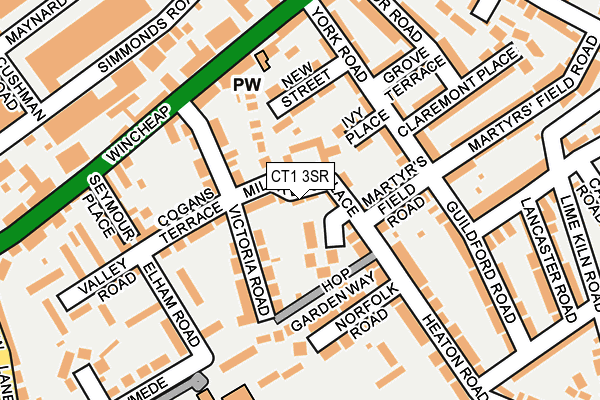 CT1 3SR map - OS OpenMap – Local (Ordnance Survey)