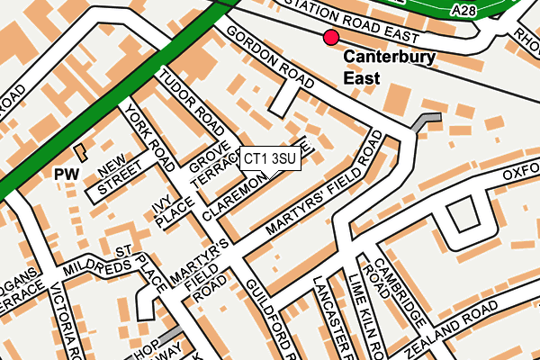 CT1 3SU map - OS OpenMap – Local (Ordnance Survey)