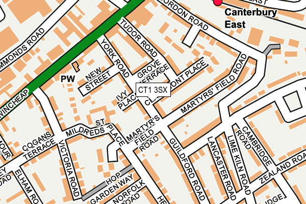CT1 3SX map - OS OpenMap – Local (Ordnance Survey)