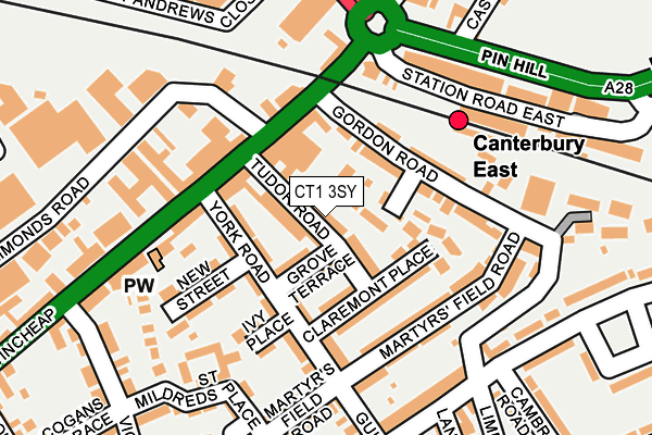 CT1 3SY map - OS OpenMap – Local (Ordnance Survey)