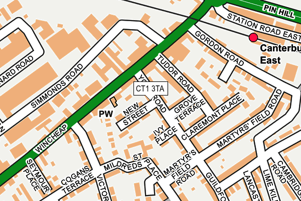 CT1 3TA map - OS OpenMap – Local (Ordnance Survey)