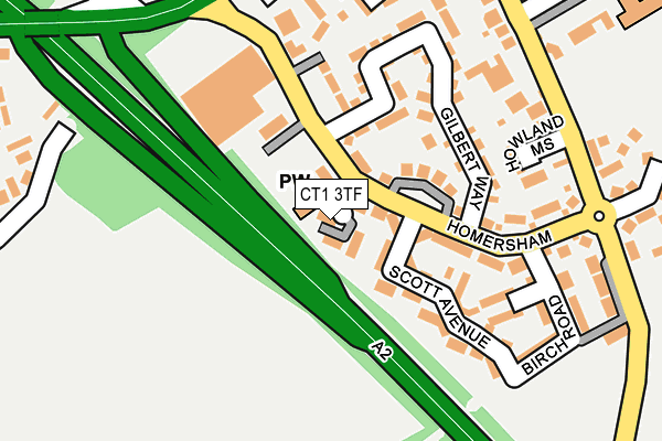 CT1 3TF map - OS OpenMap – Local (Ordnance Survey)