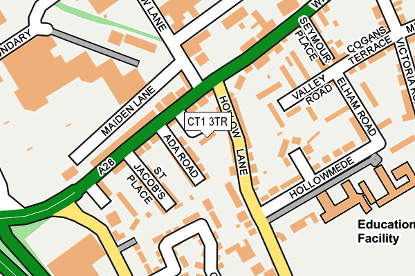 CT1 3TR map - OS OpenMap – Local (Ordnance Survey)