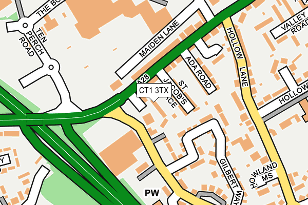 CT1 3TX map - OS OpenMap – Local (Ordnance Survey)