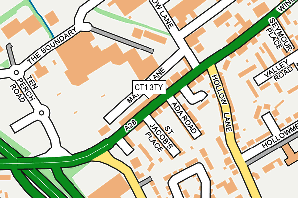 CT1 3TY map - OS OpenMap – Local (Ordnance Survey)