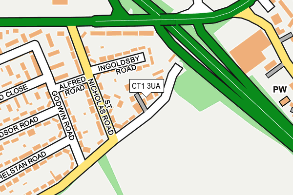 CT1 3UA map - OS OpenMap – Local (Ordnance Survey)