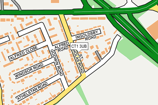 CT1 3UB map - OS OpenMap – Local (Ordnance Survey)