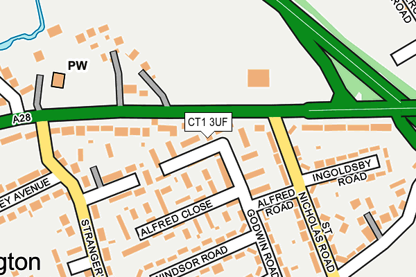 CT1 3UF map - OS OpenMap – Local (Ordnance Survey)