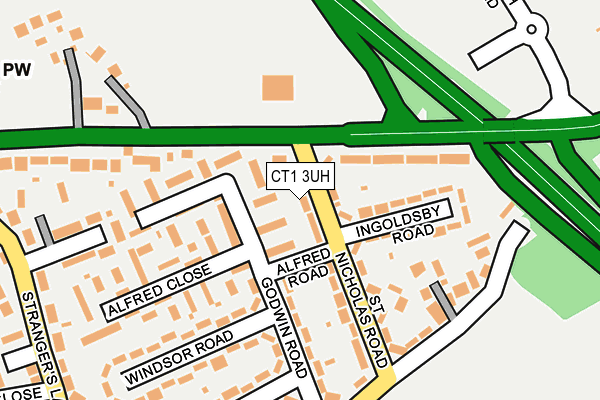 CT1 3UH map - OS OpenMap – Local (Ordnance Survey)