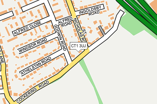 CT1 3UJ map - OS OpenMap – Local (Ordnance Survey)