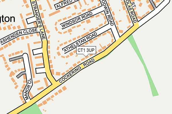 CT1 3UP map - OS OpenMap – Local (Ordnance Survey)