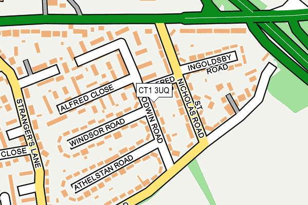 CT1 3UQ map - OS OpenMap – Local (Ordnance Survey)