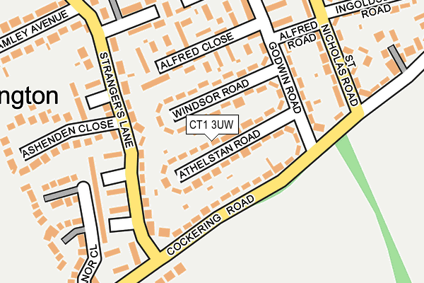 CT1 3UW map - OS OpenMap – Local (Ordnance Survey)