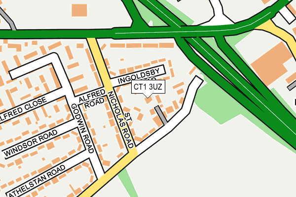 CT1 3UZ map - OS OpenMap – Local (Ordnance Survey)