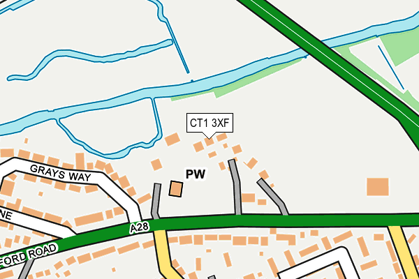 CT1 3XF map - OS OpenMap – Local (Ordnance Survey)