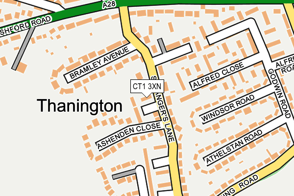 CT1 3XN map - OS OpenMap – Local (Ordnance Survey)