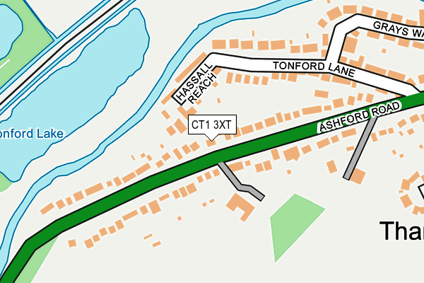 CT1 3XT map - OS OpenMap – Local (Ordnance Survey)