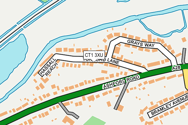 CT1 3XU map - OS OpenMap – Local (Ordnance Survey)