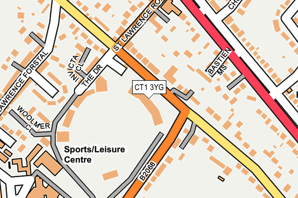 CT1 3YG map - OS OpenMap – Local (Ordnance Survey)