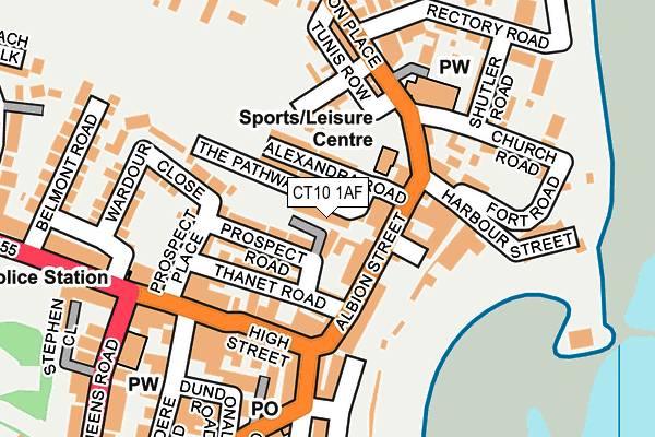 CT10 1AF map - OS OpenMap – Local (Ordnance Survey)