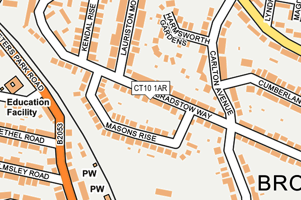 CT10 1AR map - OS OpenMap – Local (Ordnance Survey)