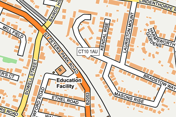 CT10 1AU map - OS OpenMap – Local (Ordnance Survey)