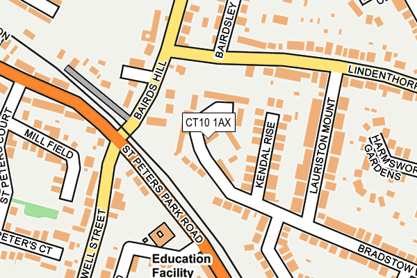 CT10 1AX map - OS OpenMap – Local (Ordnance Survey)