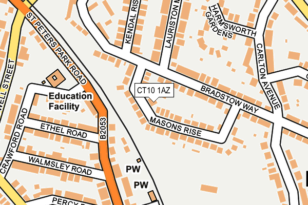 CT10 1AZ map - OS OpenMap – Local (Ordnance Survey)