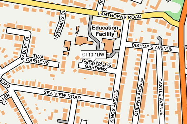 CT10 1DW map - OS OpenMap – Local (Ordnance Survey)