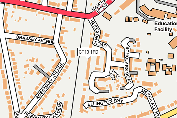 CT10 1FD map - OS OpenMap – Local (Ordnance Survey)
