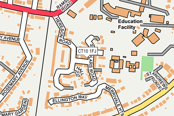 CT10 1FJ map - OS OpenMap – Local (Ordnance Survey)